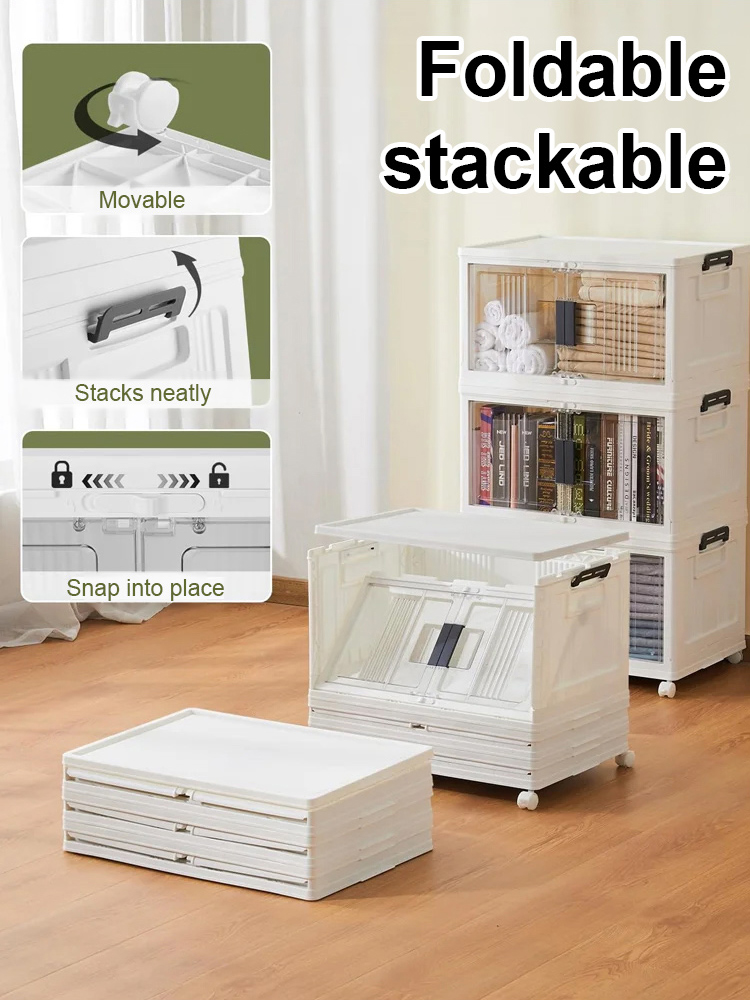 【Installation-free, foldable】Storage cabinet, reinforced and enlarged, dust-proof, moisture-proof, insect-proof, and formaldehyde-free