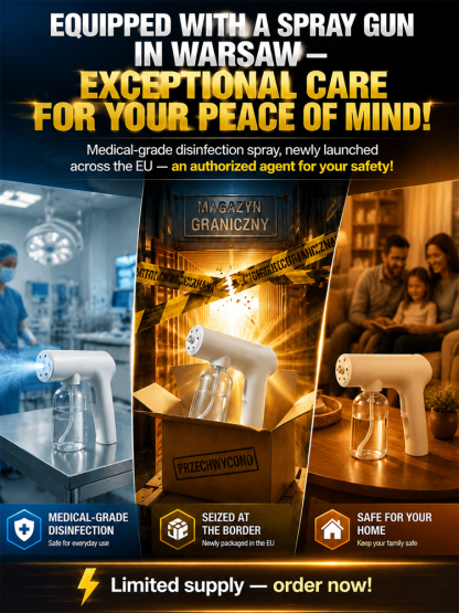 K5 Pro Nano Blue-Ray Disinfection Spray Gun – Ultra-Fine Mist, Fast Deep Sterilization & Odor Removal