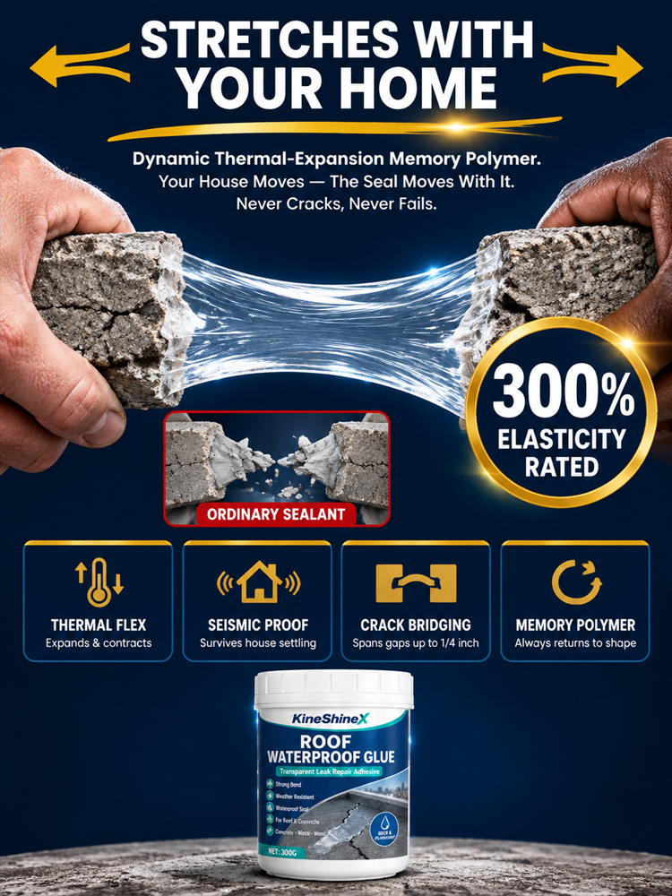 [15-Year Heavy-Duty Protection] Invisible Transparent Waterproof Sealant | Extreme Temp Resistant & Instant Leak Repair