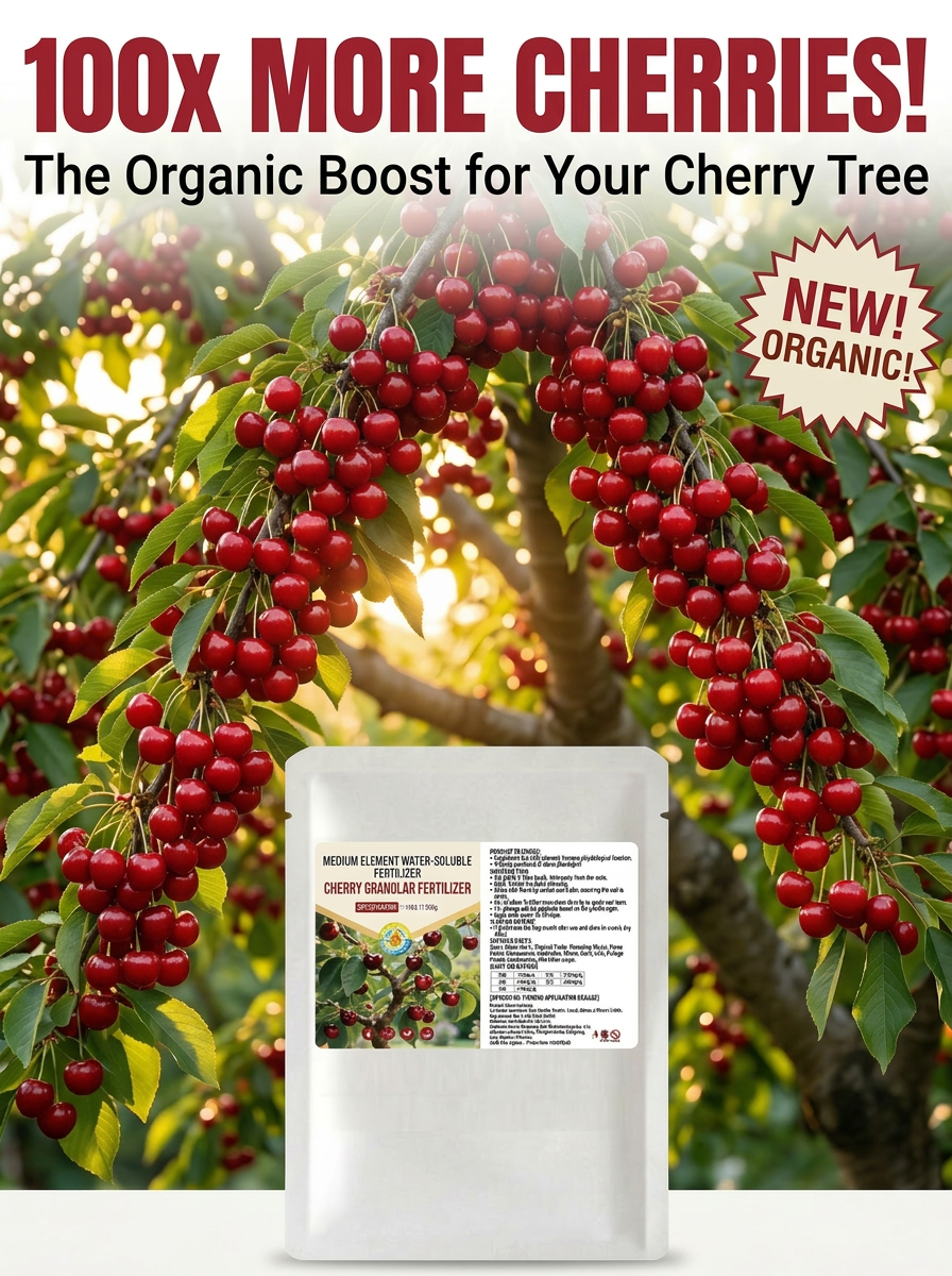 🍒 Say Goodbye to Overpriced Supermarket Cherries! 🍒USDA-Certified Fertilizer Exclusively Formulated for CherriesHigh Phosphorus & Potassium Blend Boosts FloweringWatch Your Harvest Explode!