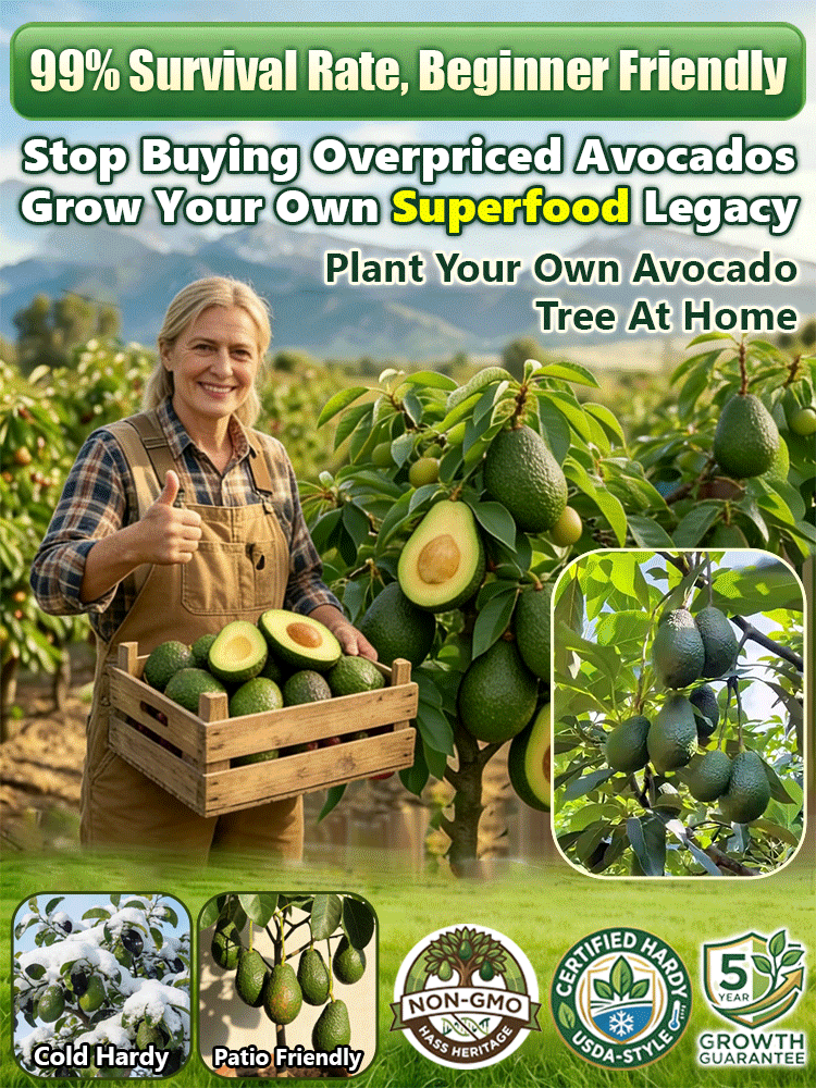 USDA Certified Hass Avocado Sapling🌱99% survival rate — even beginners can enjoy a bountiful harvest in the first year!