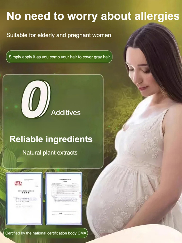 EWG Safety Certified! Cover Gray Hair in 1 Sec + Zero Additives – The Ultimate Hair Darkening Stick Safe for Pregnant Women & Sensitive Scalps 🛡️