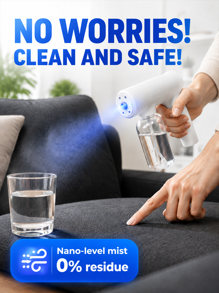 K5 Pro Nano Blue-Ray Disinfection Spray Gun – Ultra-Fine Mist, Fast Deep Sterilization & Odor Removal