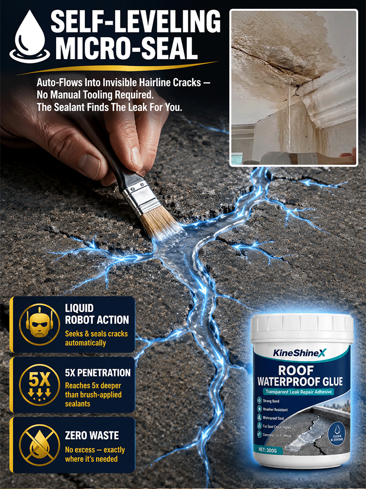 [15-Year Heavy-Duty Protection] Invisible Transparent Waterproof Sealant | Extreme Temp Resistant & Instant Leak Repair
