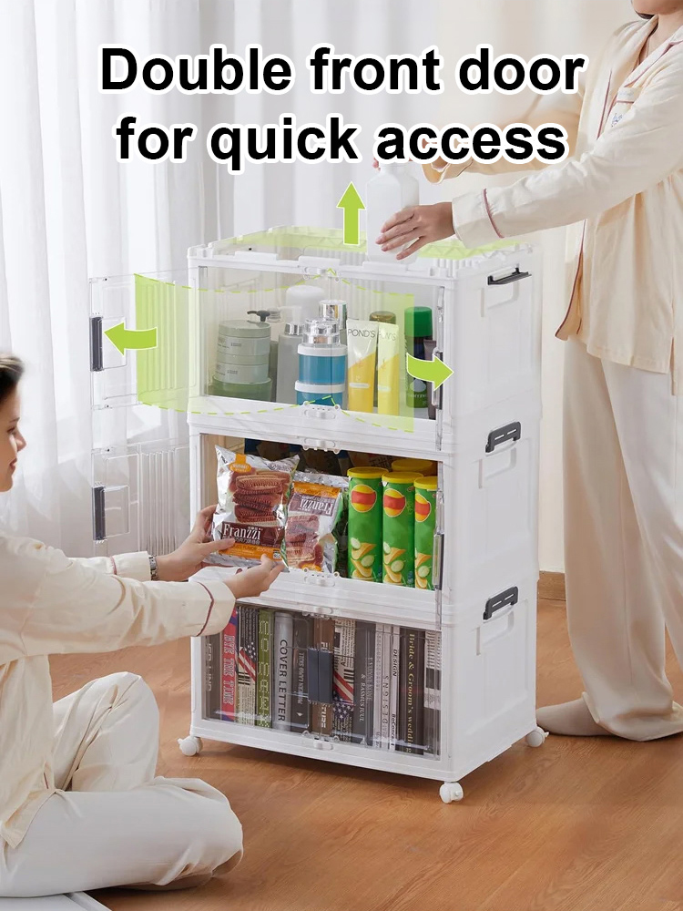 【Installation-free, foldable】Storage cabinet, reinforced and enlarged, dust-proof, moisture-proof, insect-proof, and formaldehyde-free