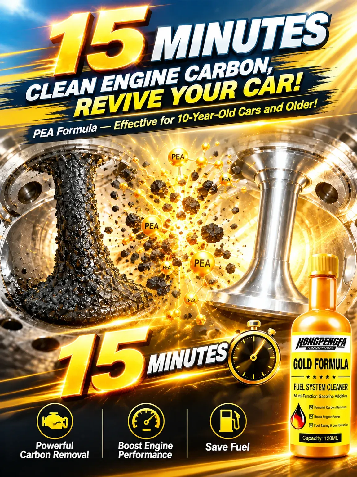 PEA Ultra Cleaner – Fast Carbon Deposit Removal & Complete Fuel System Restorer