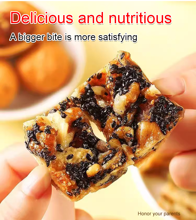 Fig, Black Sesame & Walnut Sandwich Pie: Zero-Added-Sugar Natural Energy Snack for Healthy Indulgence
