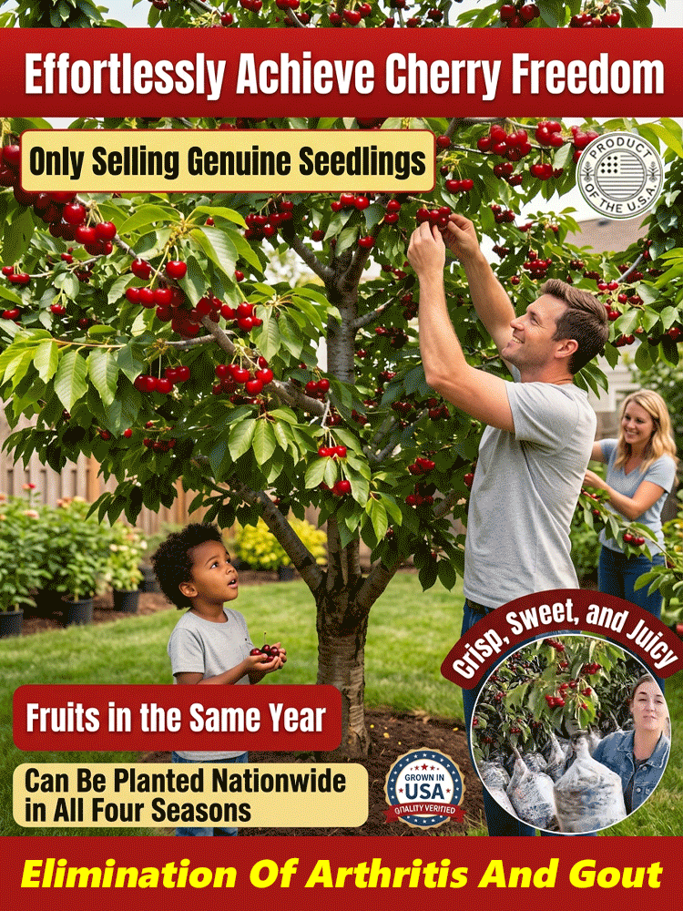 🍒 Washington Cherry Tree Sapling, bears fruit in the first year! 100% germination rate, full refund if not alive within 30 days!