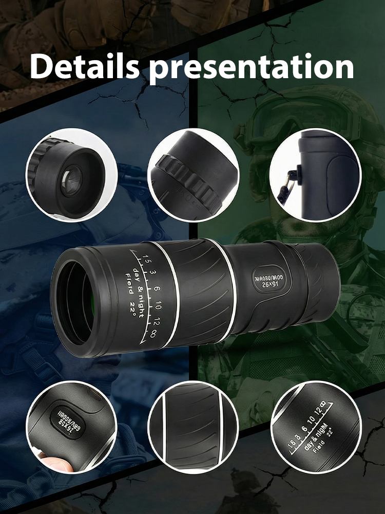 Used by American Mountain Guides! 100x HD Monocular, IPX5 Waterproof & Fog-Proof, 3-Year Warranty 🧭🔭