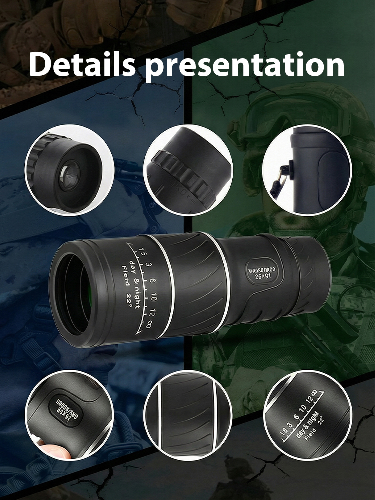 Used by American Mountain Guides! 100x HD Monocular, IPX5 Waterproof & Fog-Proof, 3-Year Warranty 🧭🔭