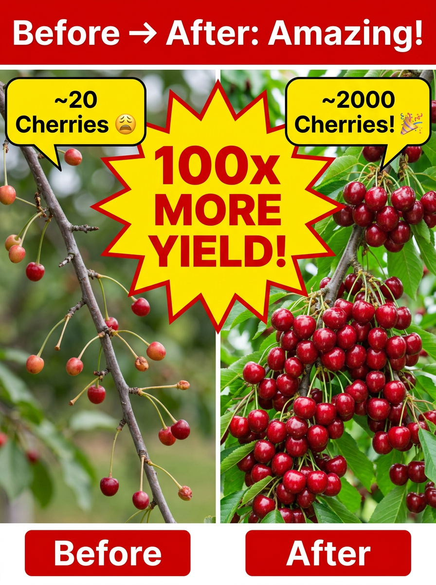 🍒 Say Goodbye to Overpriced Supermarket Cherries! 🍒USDA-Certified Fertilizer Exclusively Formulated for CherriesHigh Phosphorus & Potassium Blend Boosts FloweringWatch Your Harvest Explode!
