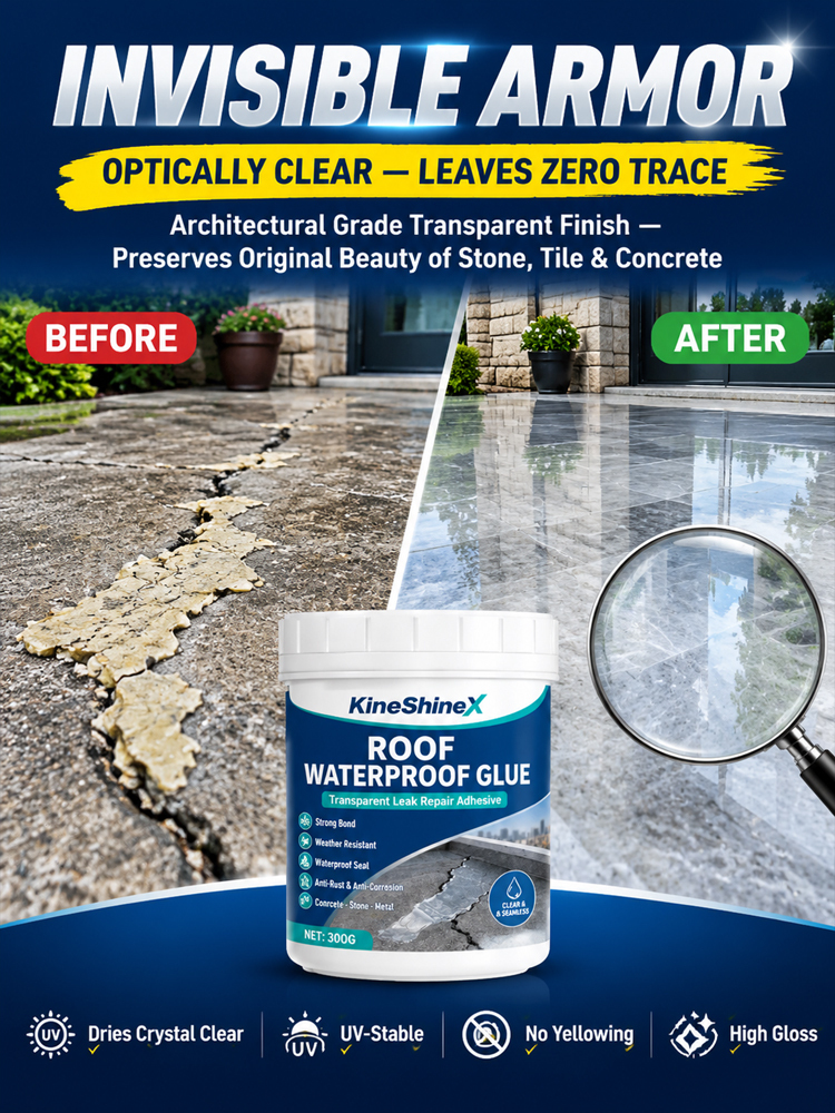 [15-Year Heavy-Duty Protection] Invisible Transparent Waterproof Sealant | Extreme Temp Resistant & Instant Leak Repair