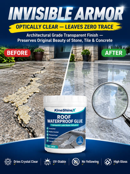 [15-Year Heavy-Duty Protection] Invisible Transparent Waterproof Sealant | Extreme Temp Resistant & Instant Leak Repair
