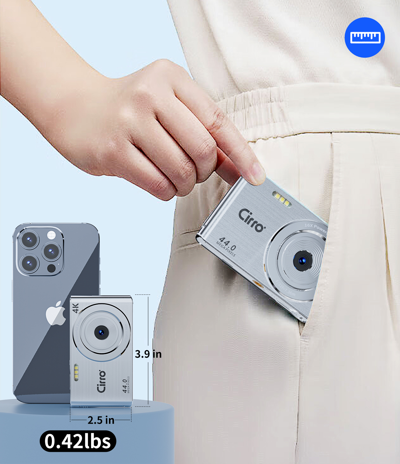 Cirro D01 4K 44MP Digital Camera