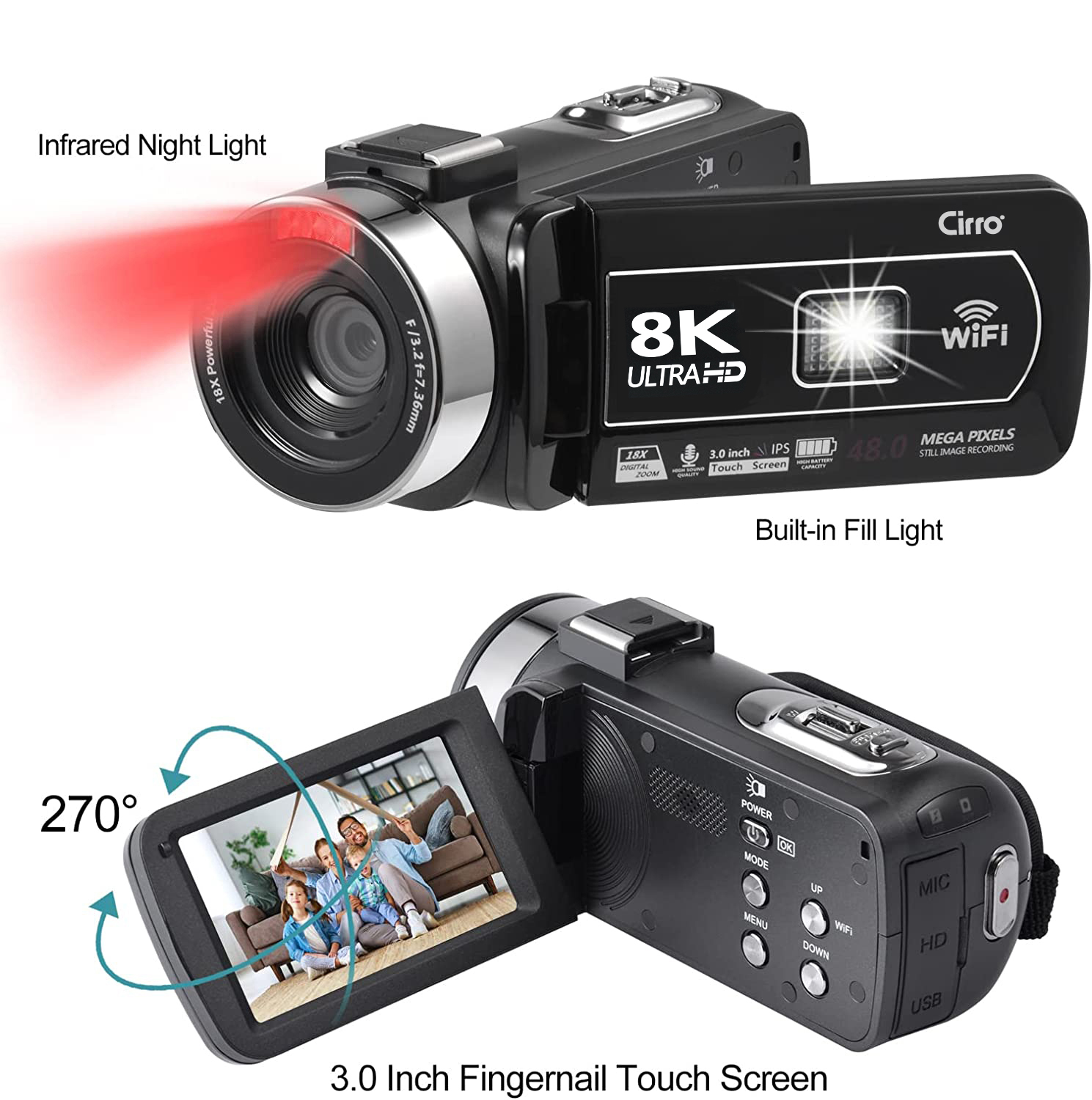 Cirro 8K DV301 Camcorder