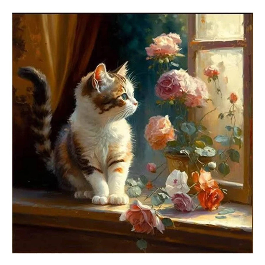 Cat digital painting set (50x50cm)