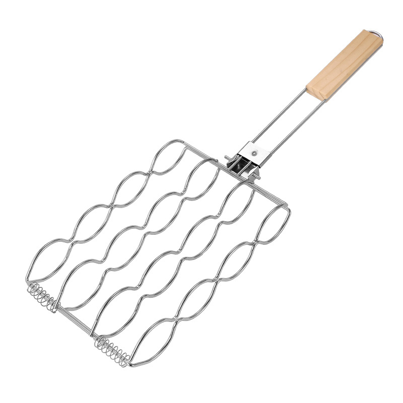 Grilled corn grill foldable outdoor BBQ barbecue corn net clip multi-functional grill net portable grill clip