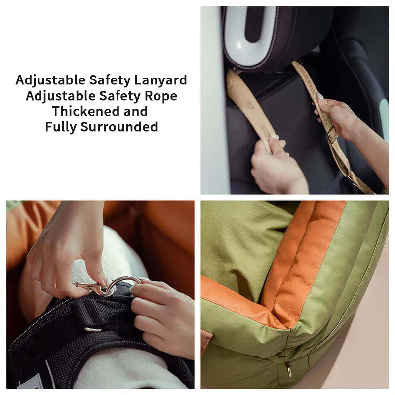 Faux Leather Dog Booster Seat - Urban Voyager