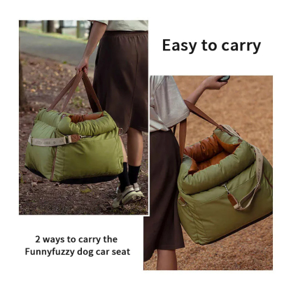 Faux Leather Dog Booster Seat - Urban Voyager