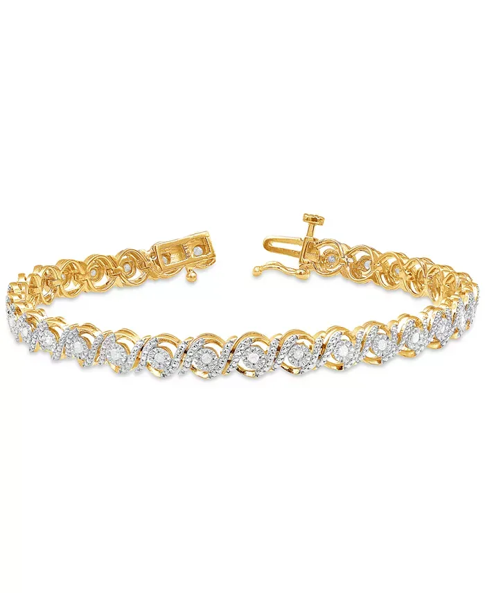 Diamond Swirl Tennis Bracelet (1/2 ct. t.w.)