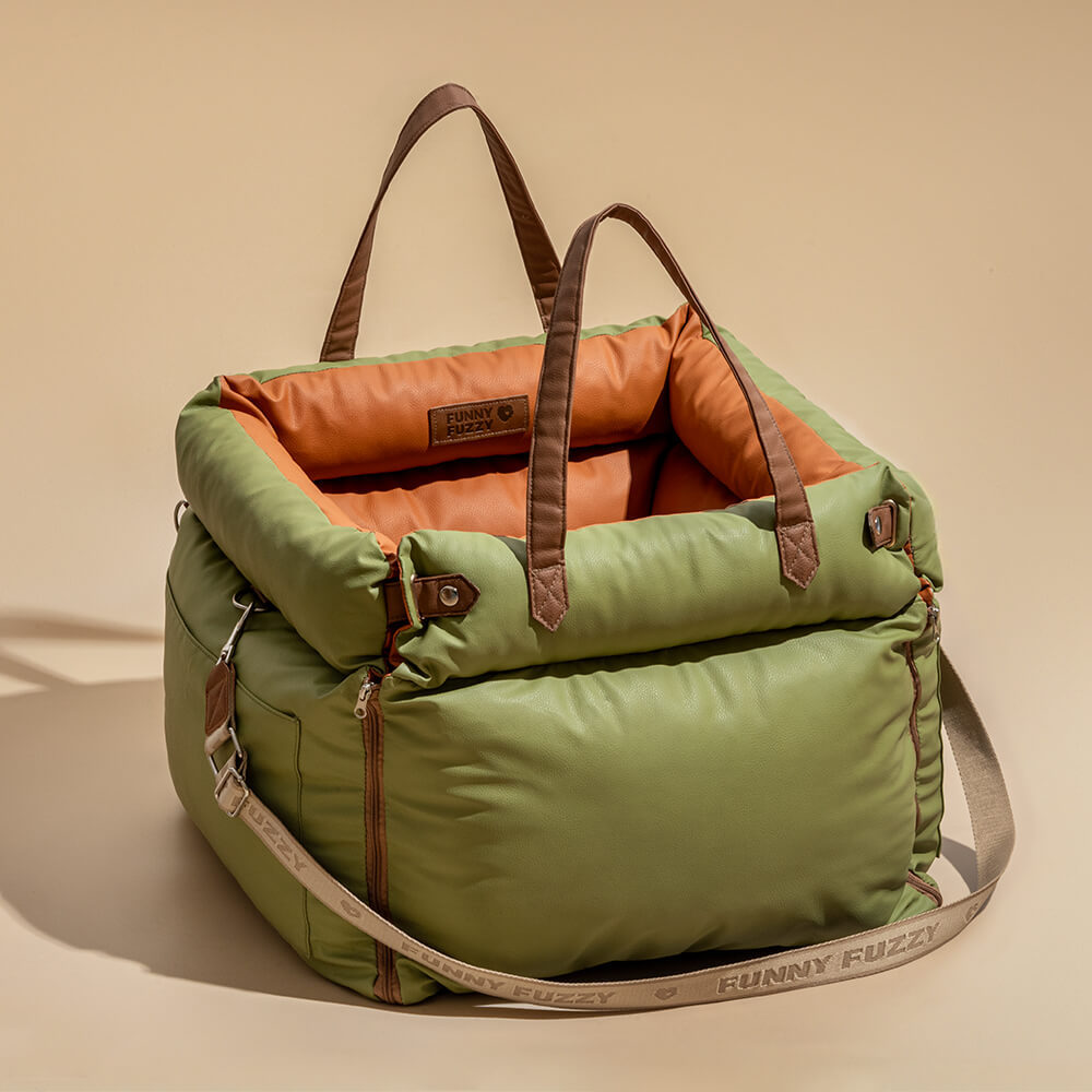 Faux Leather Dog Booster Seat - Urban Voyager