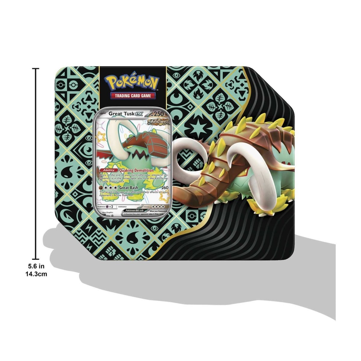 Pokémon TCG: Scarlet & Violet-Paldean Fates Tin (Shiny Great Tusk ex)