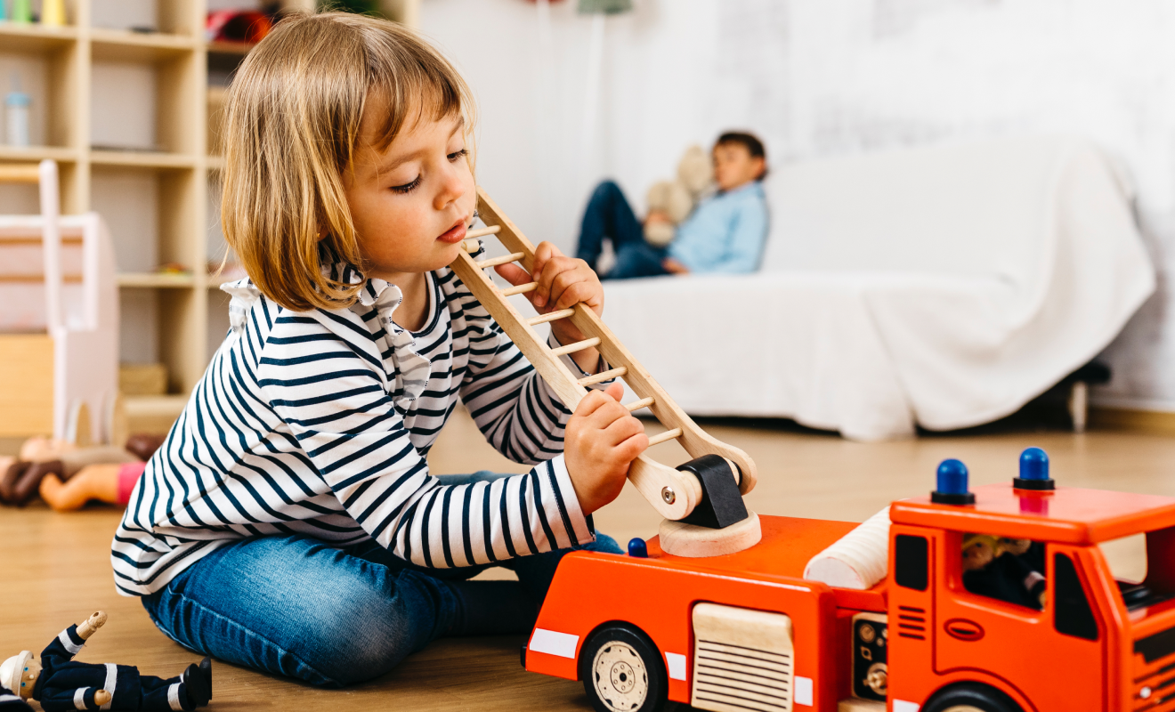 Kid playing with toy