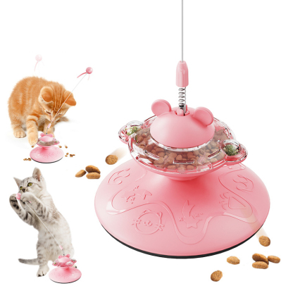 Rotating feeder slow feeding cat toy cat teasing stick