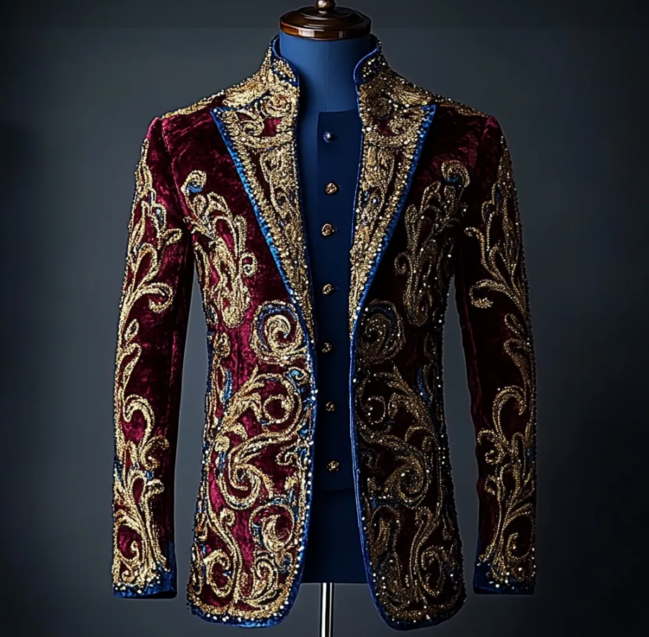 Men's Luxury Business Casual Fashion Blazer Jacket Suit