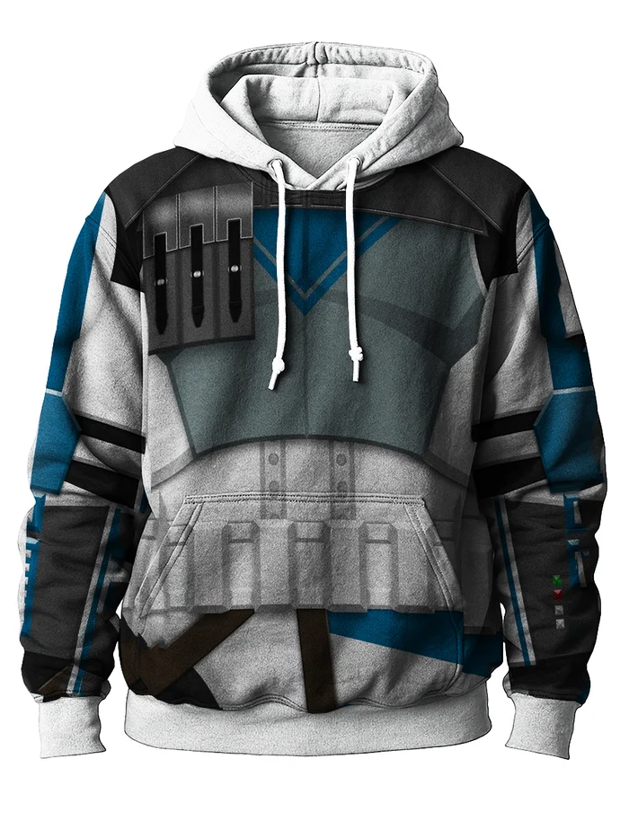 Men's Casual Planet Art Print Hoodie