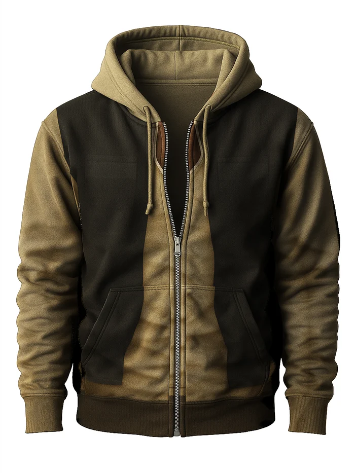 Men's Cos Planet Print Zip-up Hoodie