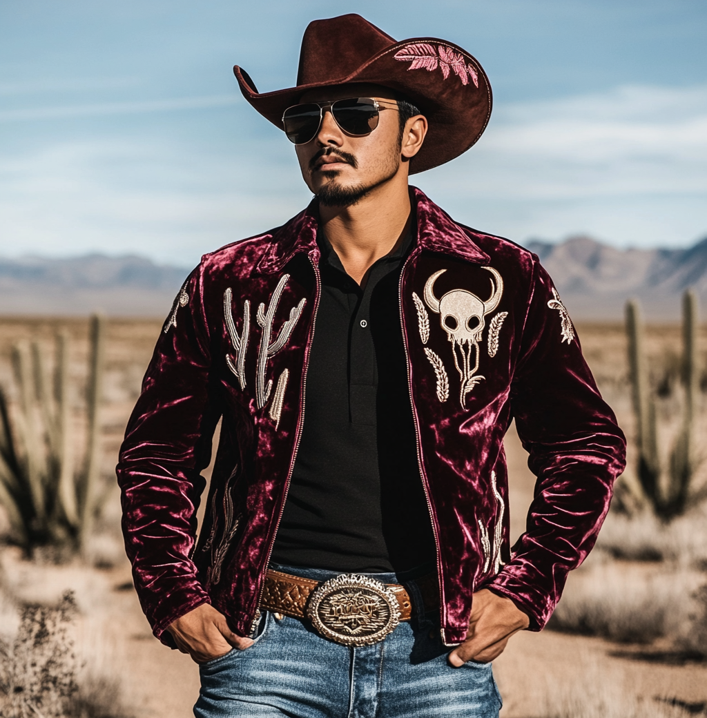 Men American Western Suit Outdoor Jacket Blazer