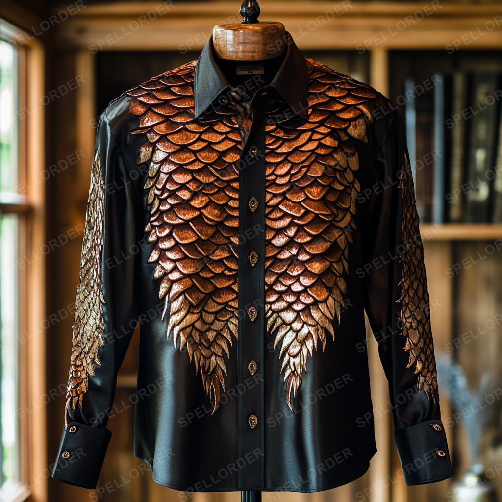 Classic viking style wrinkle-resistant formal casual long sleeve shirt