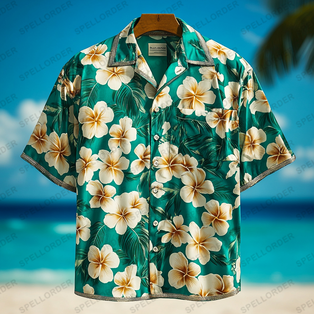 Supreme Comfort Luxe Soft Stretch Vacation Casual Hawaii Shirt 