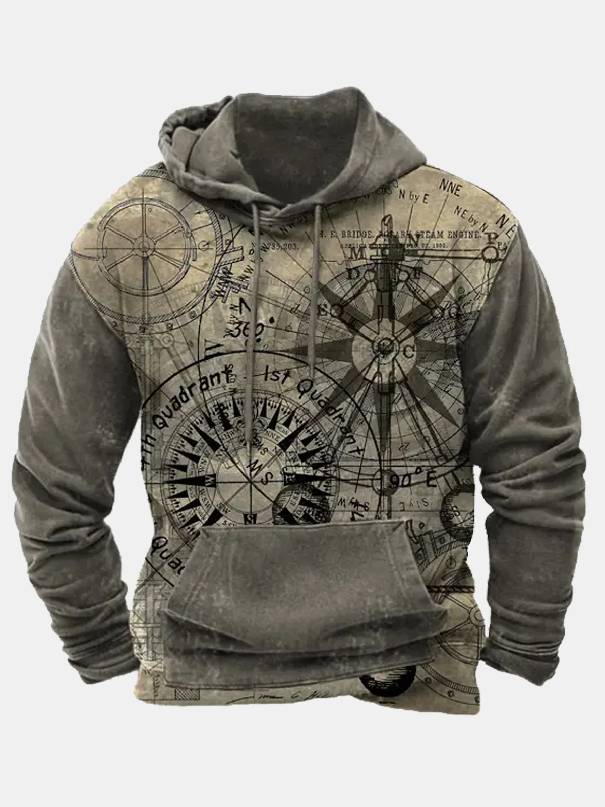 Men's Western Retro Faith Casual Art Hoodie
