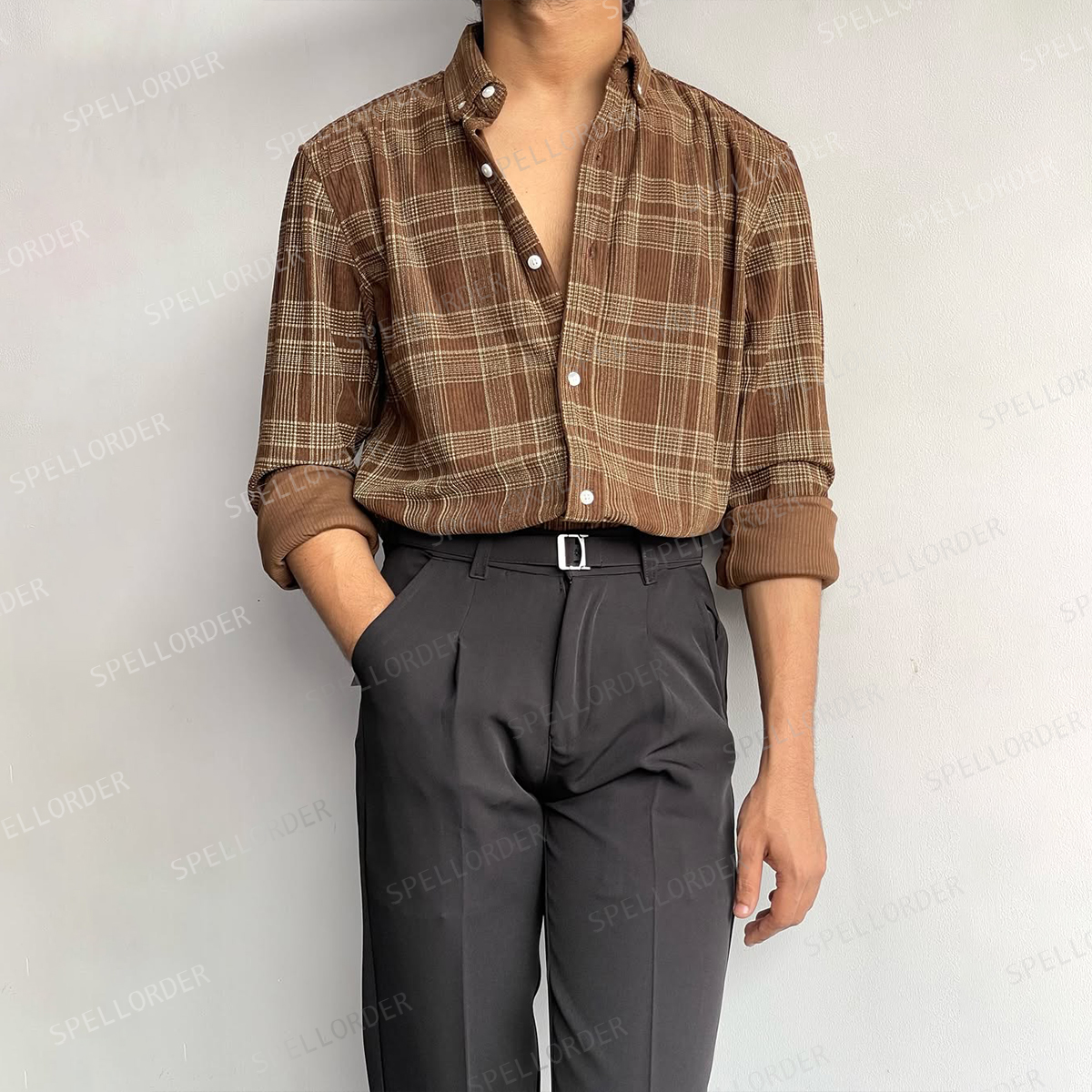 Classic aesthetic design men casual vacation cotton shirt