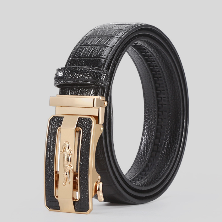 2025 Trendy Business Men’s Casual crocodile Personalized Belt