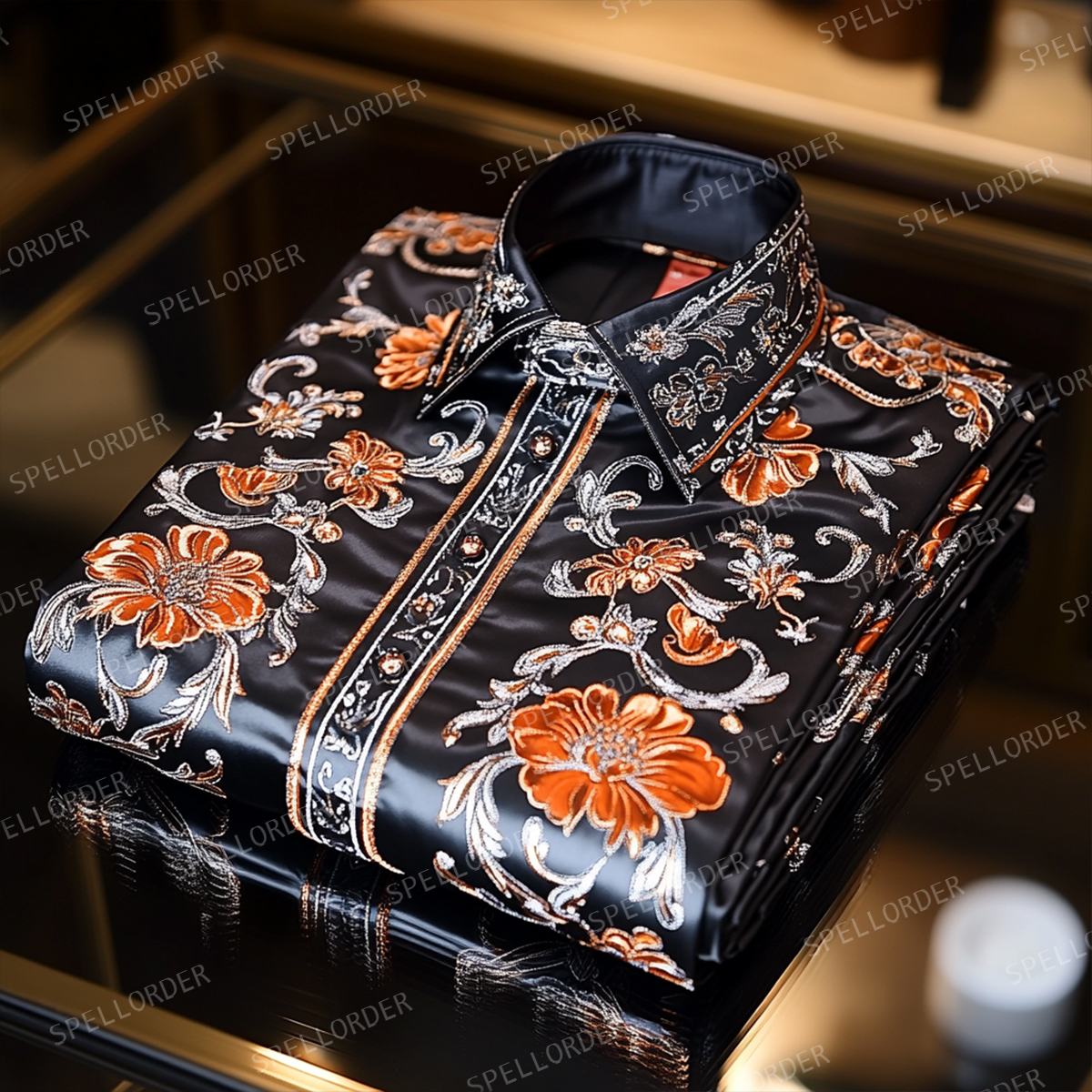 Western luxury exclusive design classic business vacation casual shirt