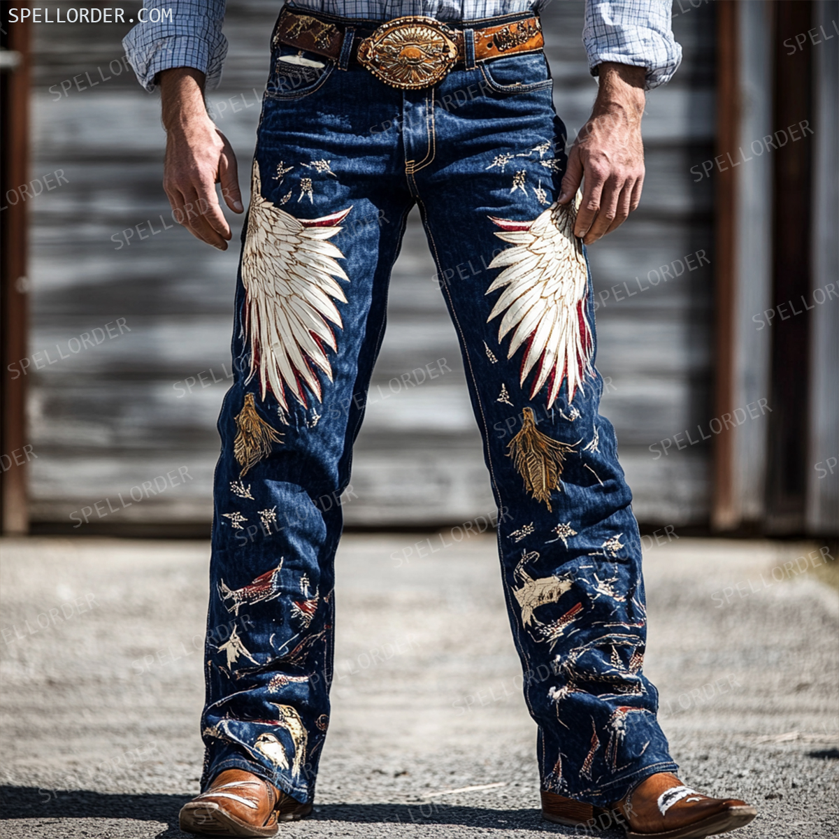 American western style jeans 