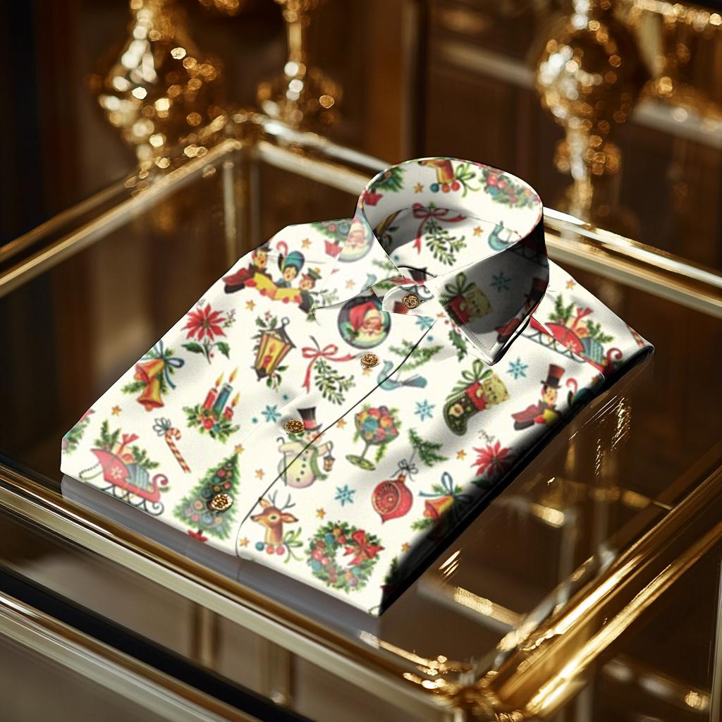 Christmas Luxu comfortable business leisure vacation long sleeve shirt