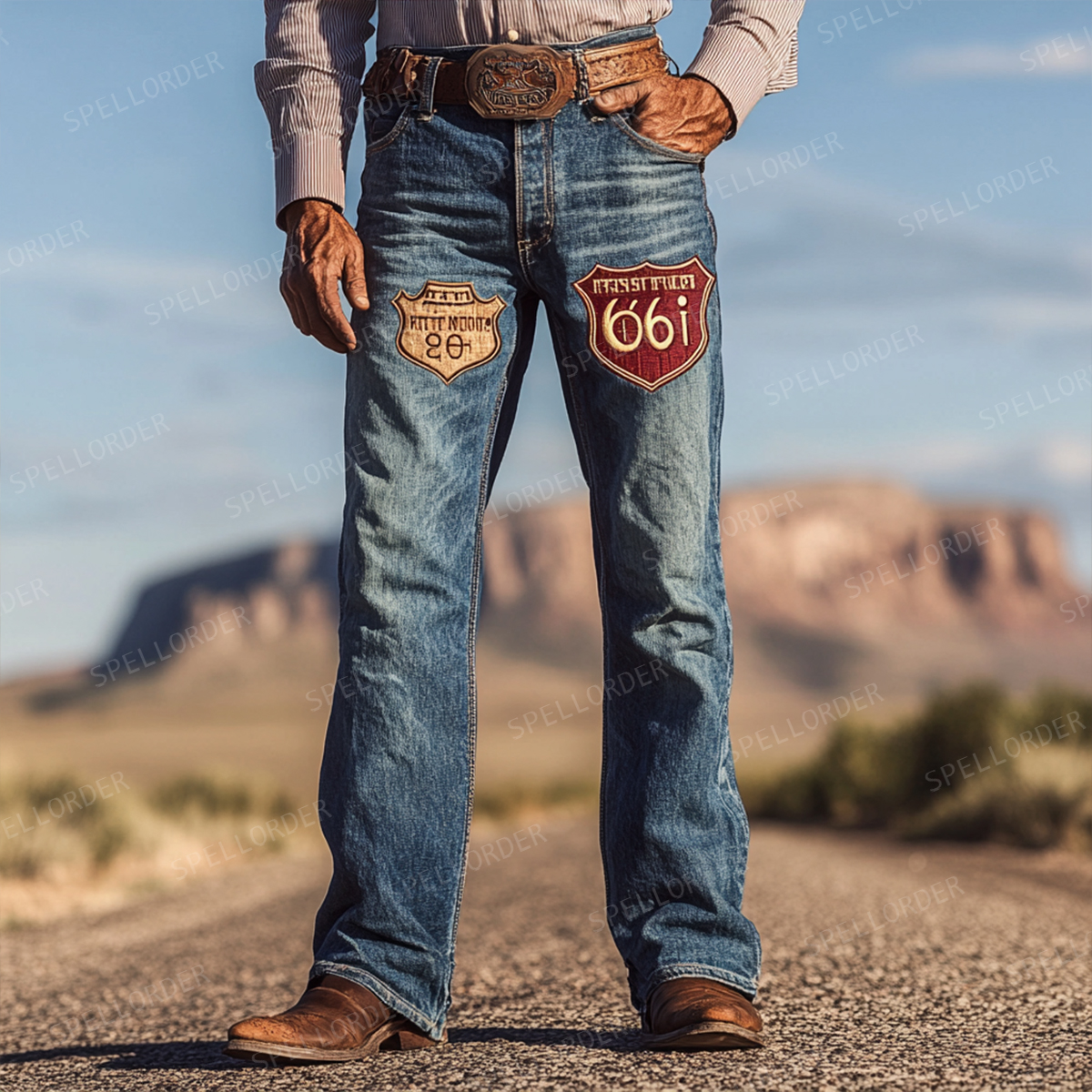 American western style jeans 