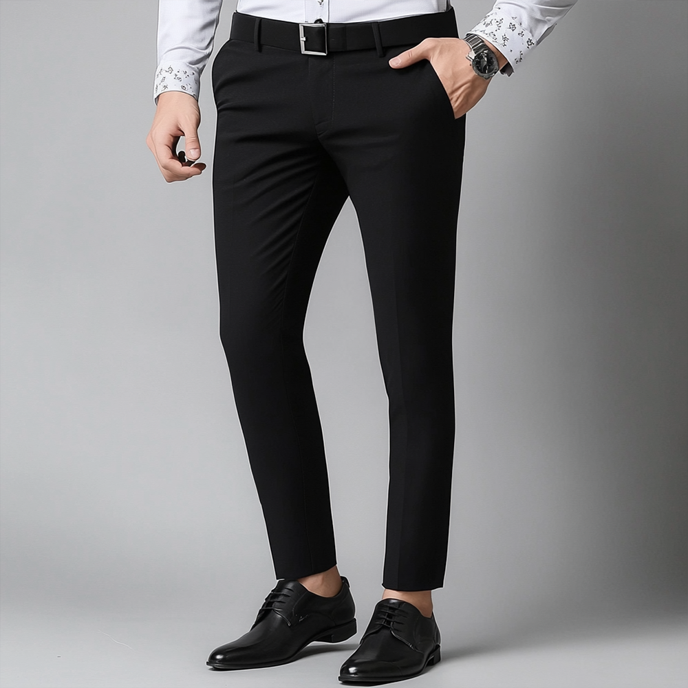 Men's fashion Slim-fit Pants Business Casual Trousers