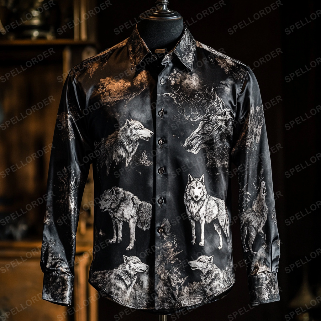 Classic viking style wrinkle-resistant formal casual long sleeve shirt