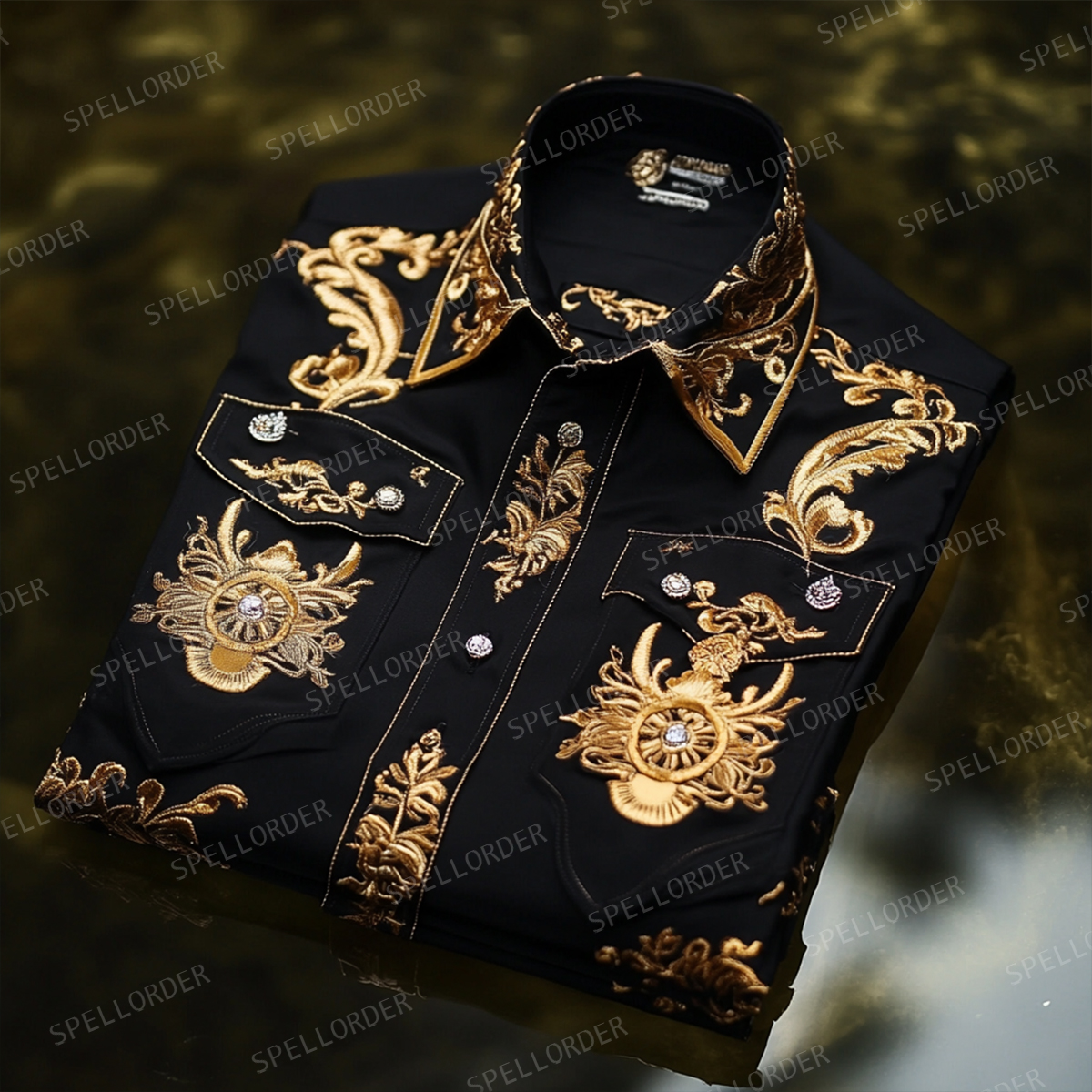 Western luxury exclusive design classic business vacation casual shirt