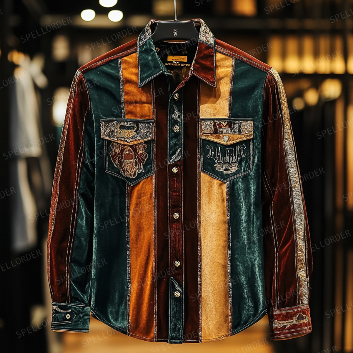 luxury exclusive design classic Western outdoor business vacation casual long sleeves shirt