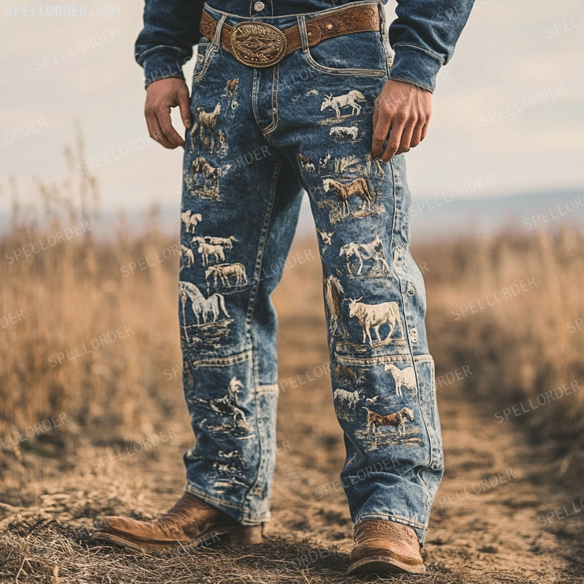 American western style jeans 