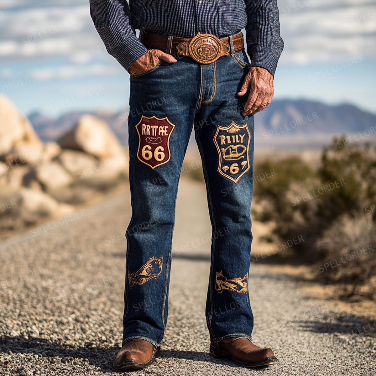 American western style jeans 