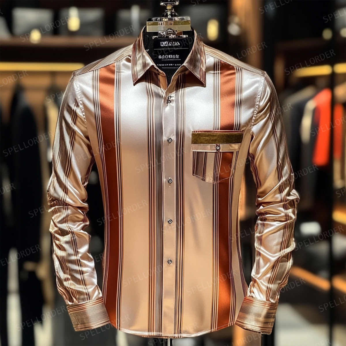 Luxury exclusive design classic western outdoor business vacation casual long sleeves shirt