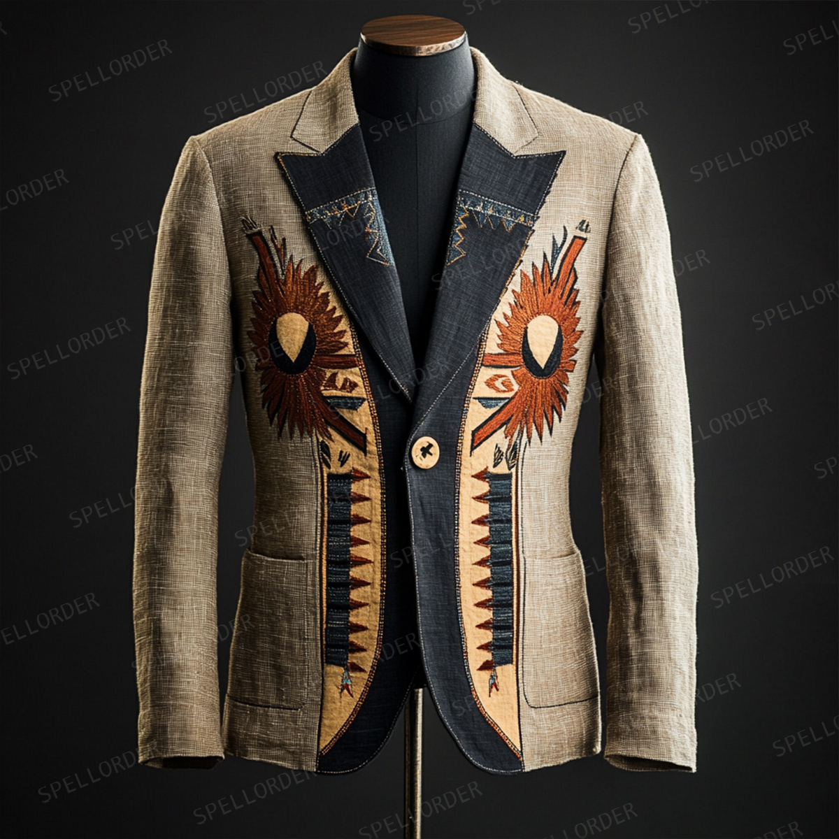 Men's Luxury Embroidery Business Casual Fashion Blazer Jacket Suit  Jacke Anzug