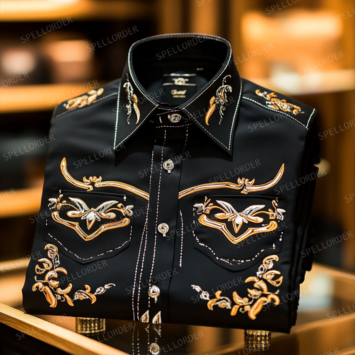 Western luxury exclusive design classic business vacation casual shirt